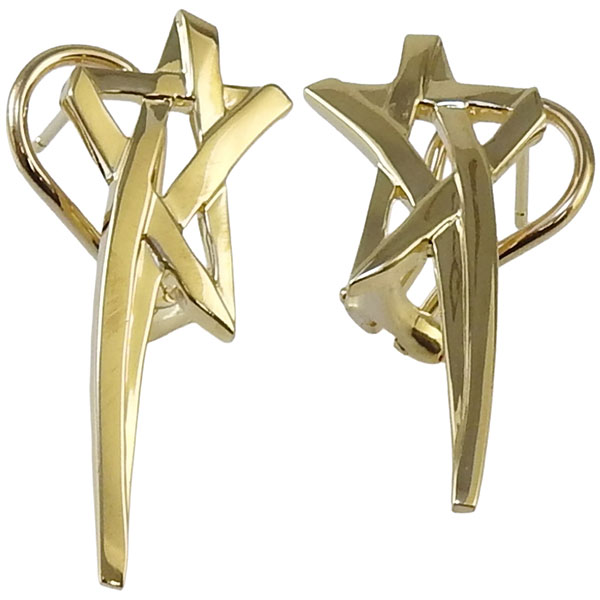 ティファニー　750YG　ピアス　シューティングスター